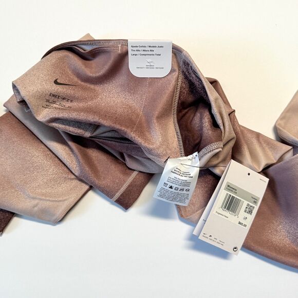 NWT NIKE One Dri-Fit Women's High Rise Waist Full Length Smokey Mauve Leggings - Picture 2 of 4